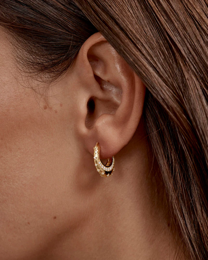 By Charlotte My Moon And Stars Hoops - 18k Gold Plated