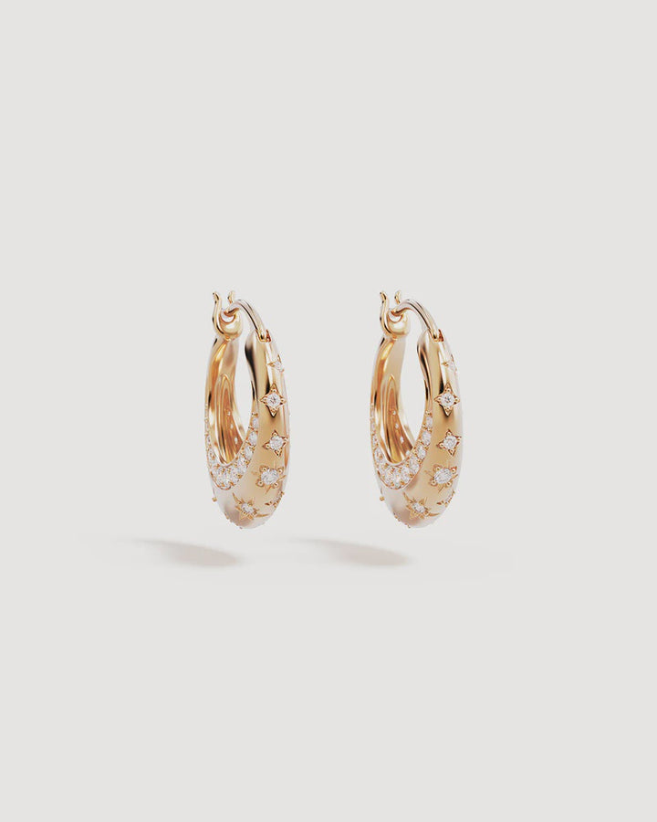 By Charlotte My Moon And Stars Hoops - 18k Gold Plated