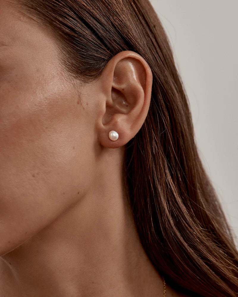 By Charlotte Under The Moonlight Stud Earrings - 18k Gold Vermeil