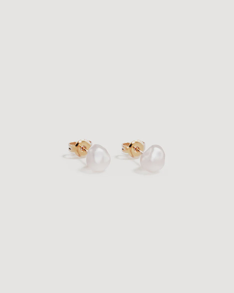By Charlotte Under The Moonlight Stud Earrings - 18k Gold Vermeil