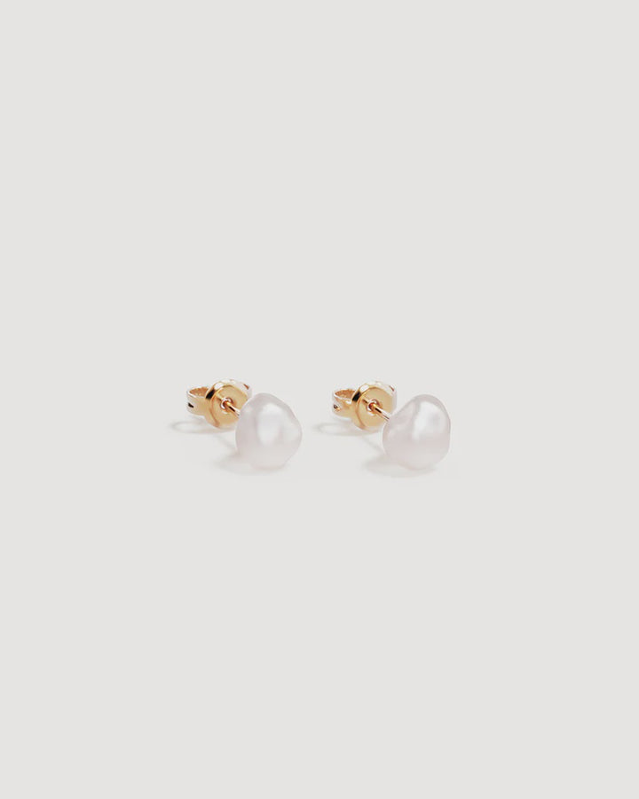 By Charlotte Under The Moonlight Stud Earrings - 18k Gold Vermeil