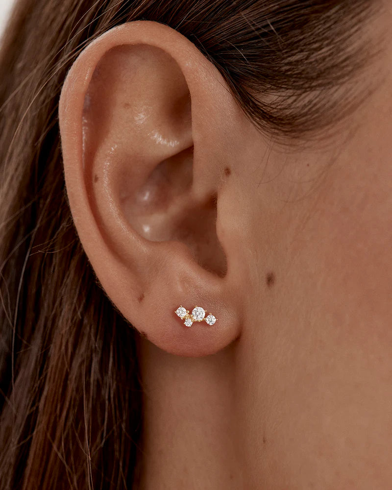 By Charlotte Moon Dust Stud Earrings - 18k Gold Vermeil