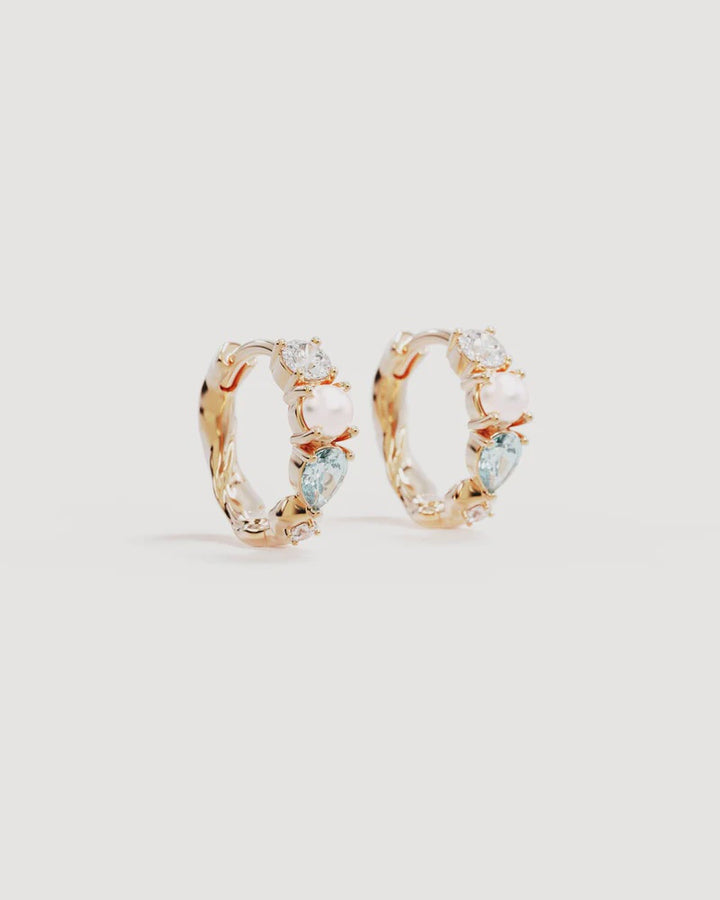 By Charlotte Breathe In Stillness Hoops - 18k Gold Vermeil