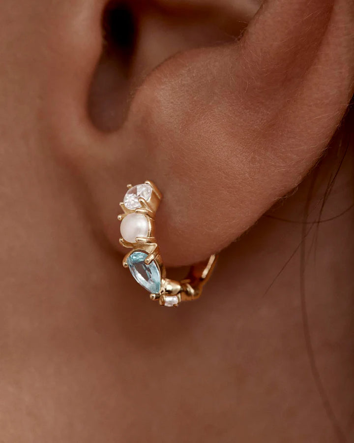 By Charlotte Breathe In Stillness Hoops - 18k Gold Vermeil