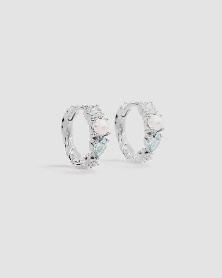 By Charlotte Breathe In Stillness Hoops - Sterling Silver