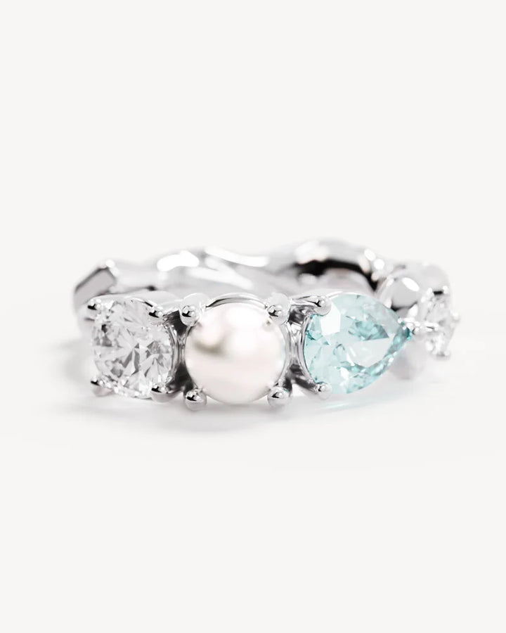 By Charlotte Breathe In Stillness Hoops - Sterling Silver