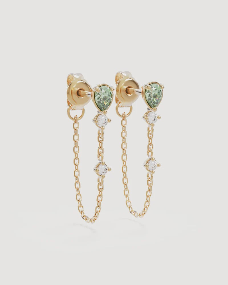By Charlotte Aura Chain Earrings - 18k Gold Vermeil