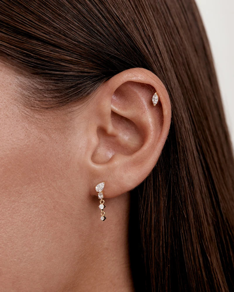 By Charlotte Guided By The Stars Drop Earrings 18K Gold Vermeil