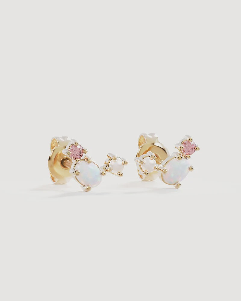 By Charlotte Cosmic Bloom Studs Earrings - 18k Gold Vermeil
