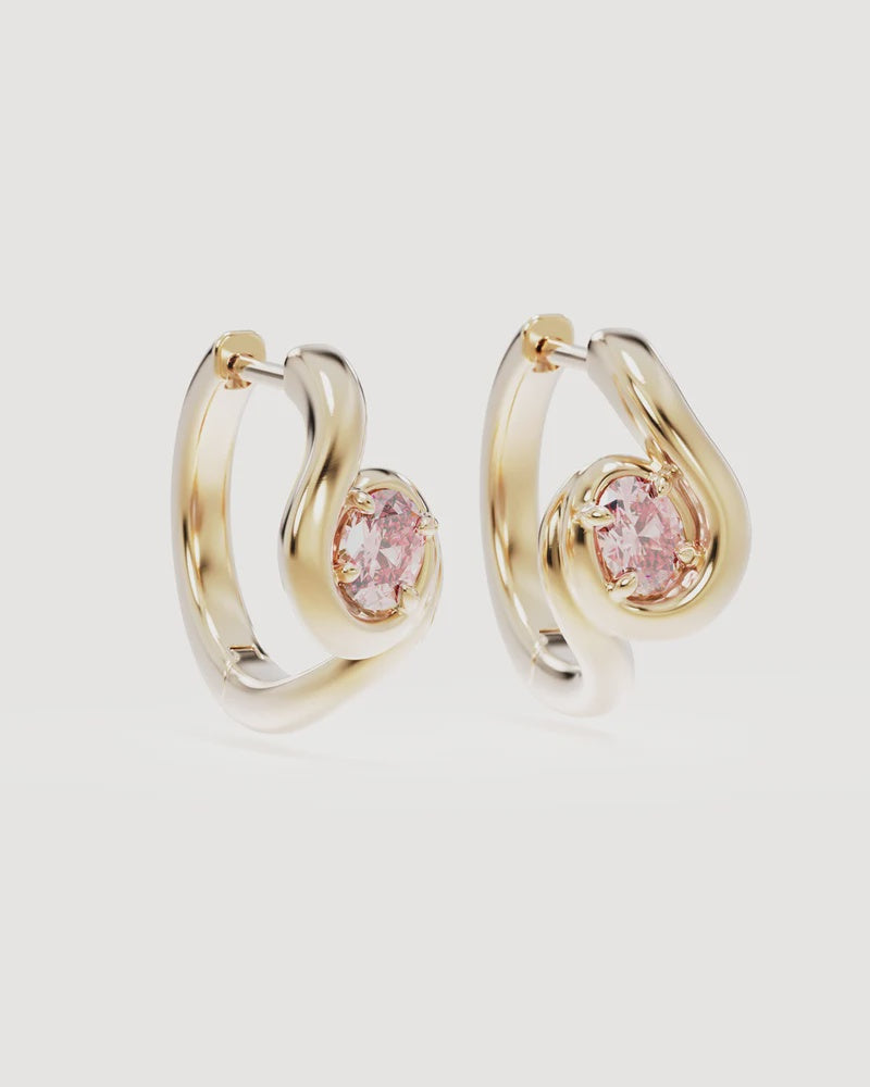 By Charlotte Embrace Love Hoops - 18k Gold Vermeil
