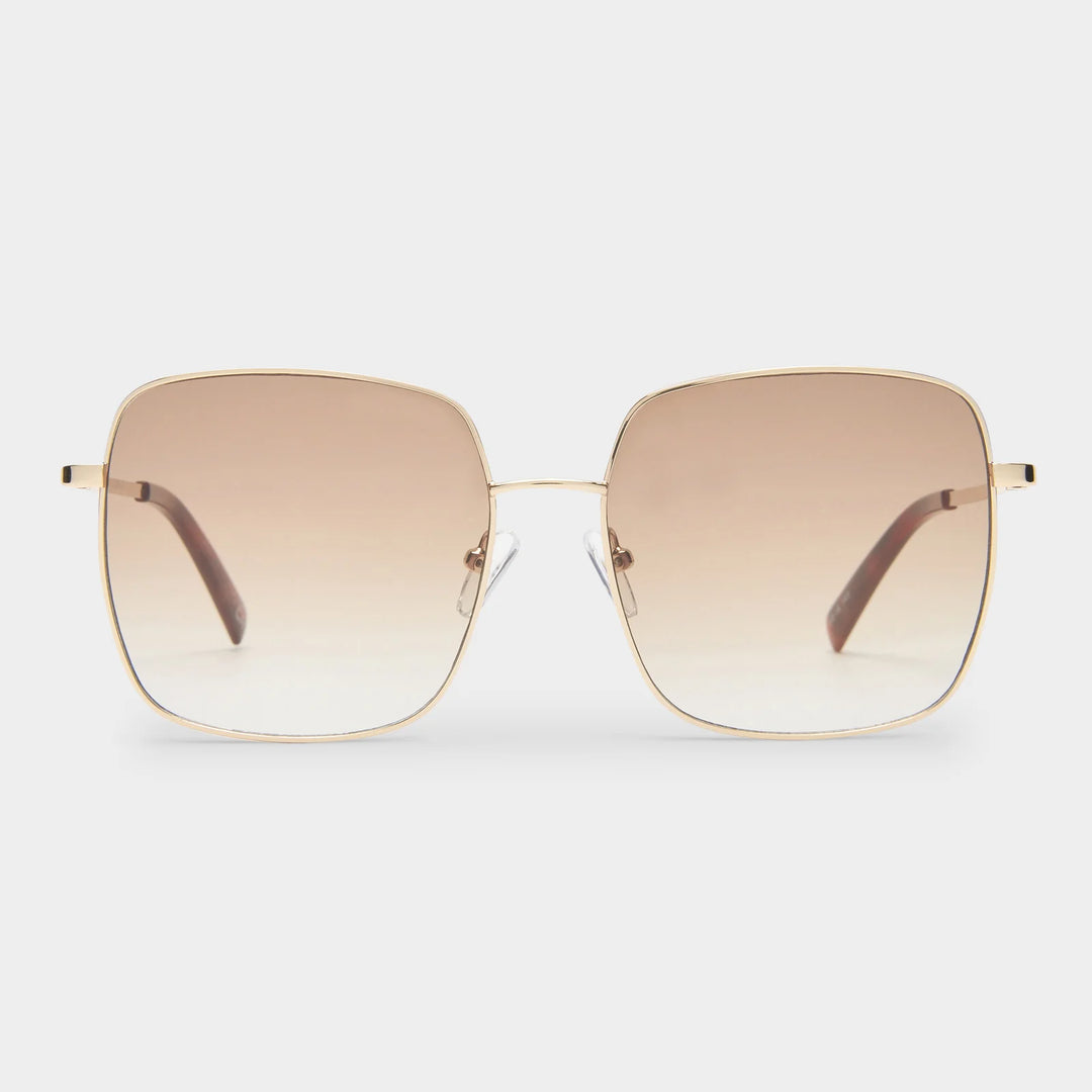 Le Specs The Cherished Sunglasses - Gold Tan Gradient