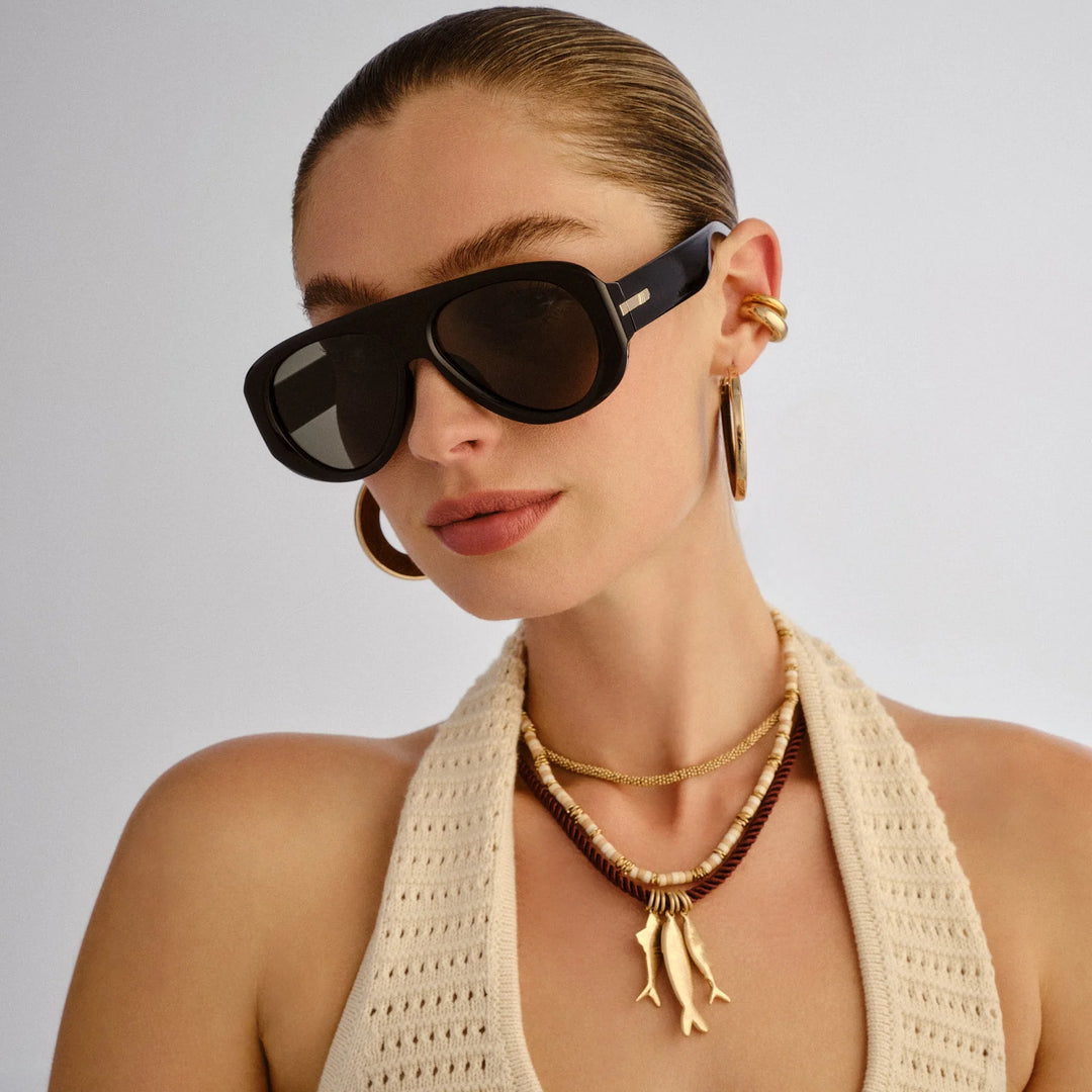 Le Specs Dream Boat Sunglasses - Black