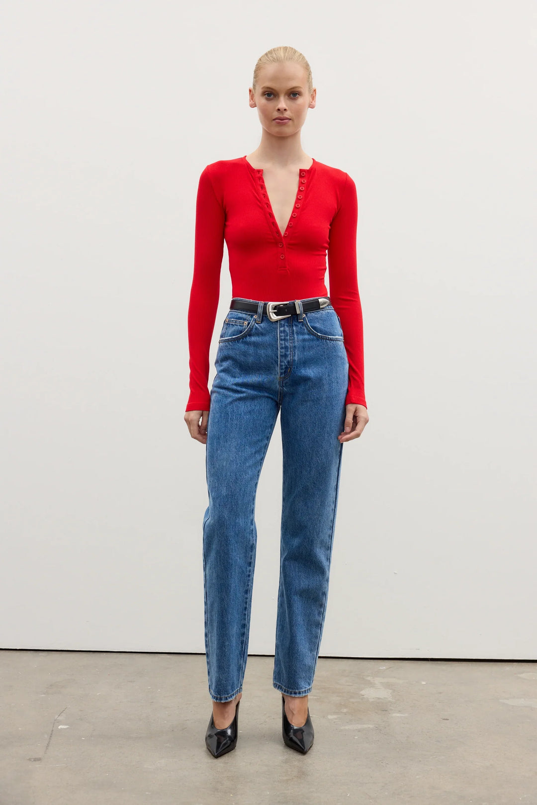 Bayse Lara Bodysuit - Cherry Red