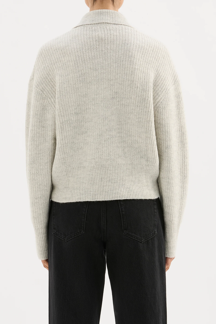 Nude Lucy Coleen Rugby Knit - Grey Marle
