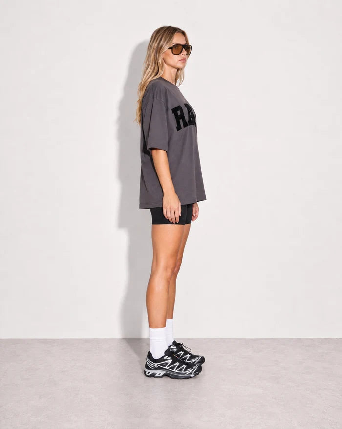 Raef The Label Ella Boyfriend Tee - Smoke/Black Print