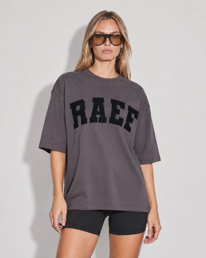Raef The Label Ella Boyfriend Tee - Smoke/Black Print