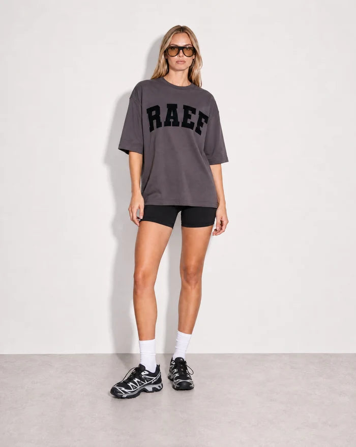 Raef The Label Ella Boyfriend Tee - Smoke/Black Print