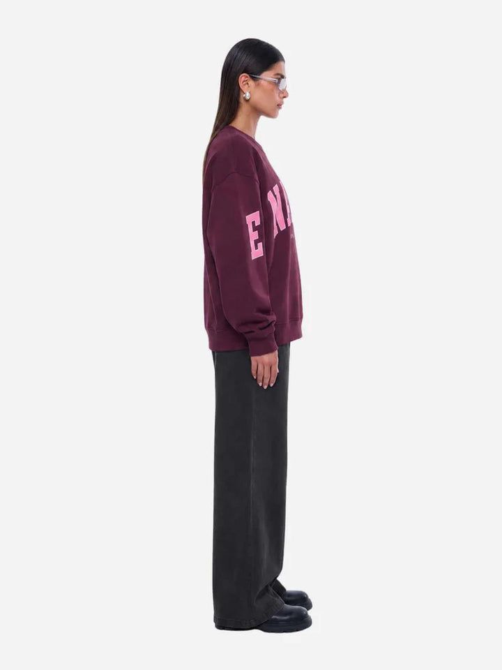 Ena Pelly Mila Oversized Sweater - Deep Cherry Red/Ena Pelly