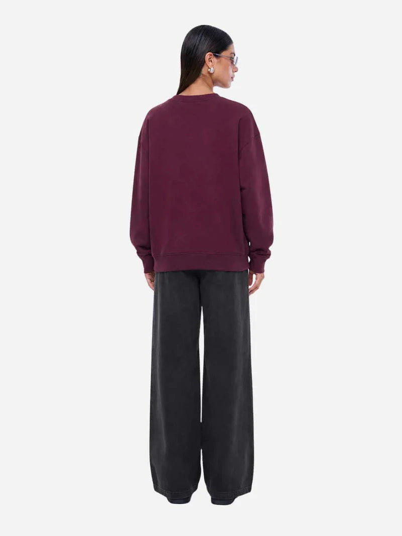 Ena Pelly Mila Oversized Sweater - Deep Cherry Red/Ena Pelly
