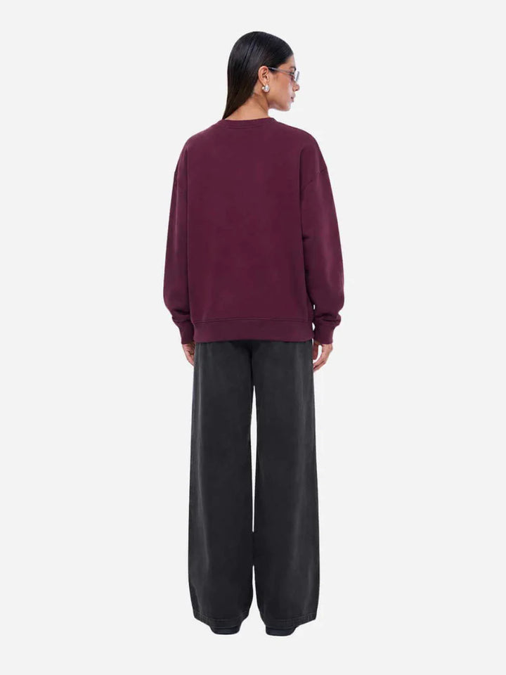 Ena Pelly Mila Oversized Sweater - Deep Cherry Red/Ena Pelly