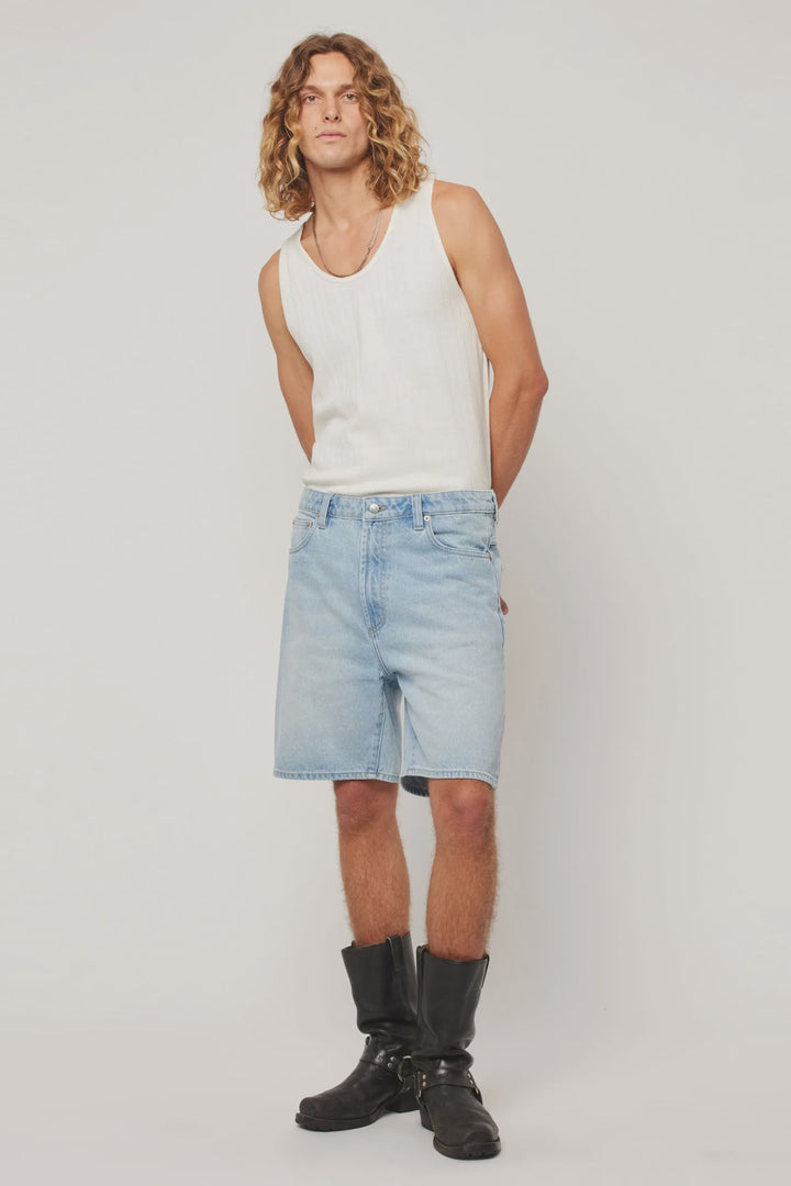 Rolla's Ezy Denim Short - Windward - Light Vintage Indigo