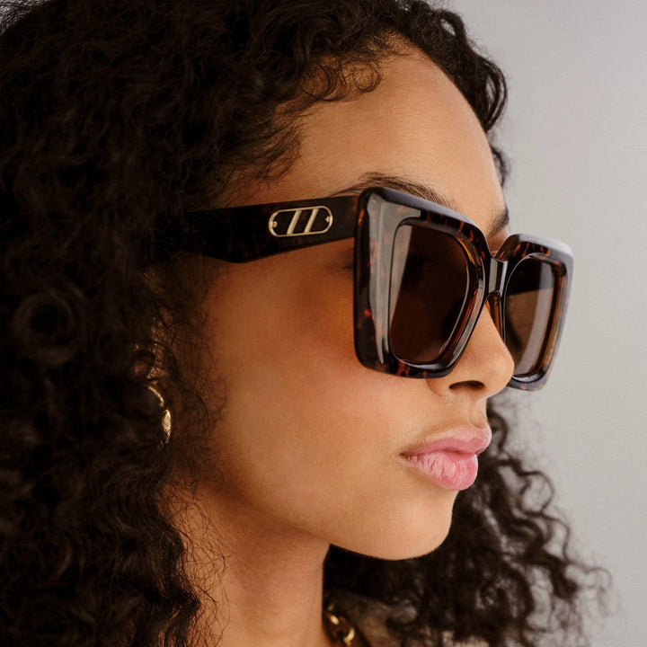 Le Specs Velodrome Polarised Sunglasses - Dark Tort