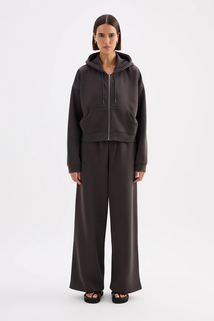 Nude Lucy Carter Zip Up Hoodie - Coal