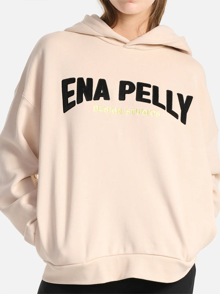 Ena Pelly Flawless Hooded Sweater - Biscuit