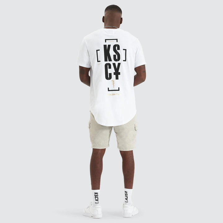 Kiss Chacey Fetching Souls Dual Curved Tee- Optical White