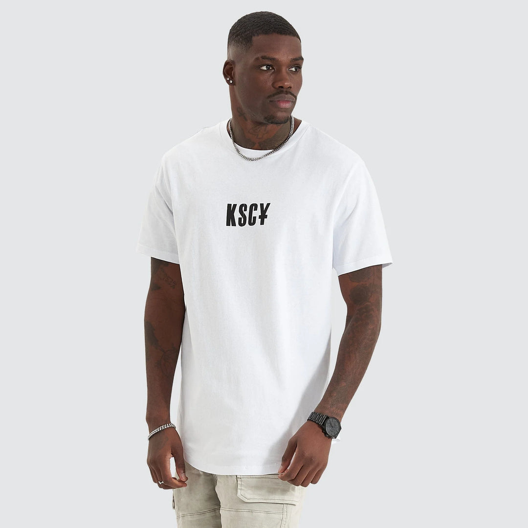 Kiss Chacey Fetching Souls Dual Curved Tee- Optical White