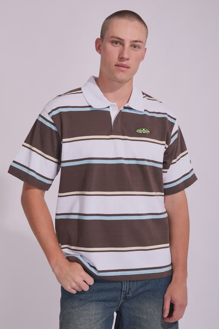 Worship Supplies Funku Short Sleeve Golf Polo - Choc Brown