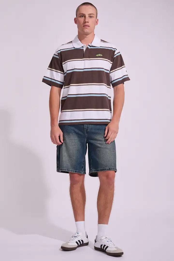 Worship Supplies Funku Short Sleeve Golf Polo - Choc Brown