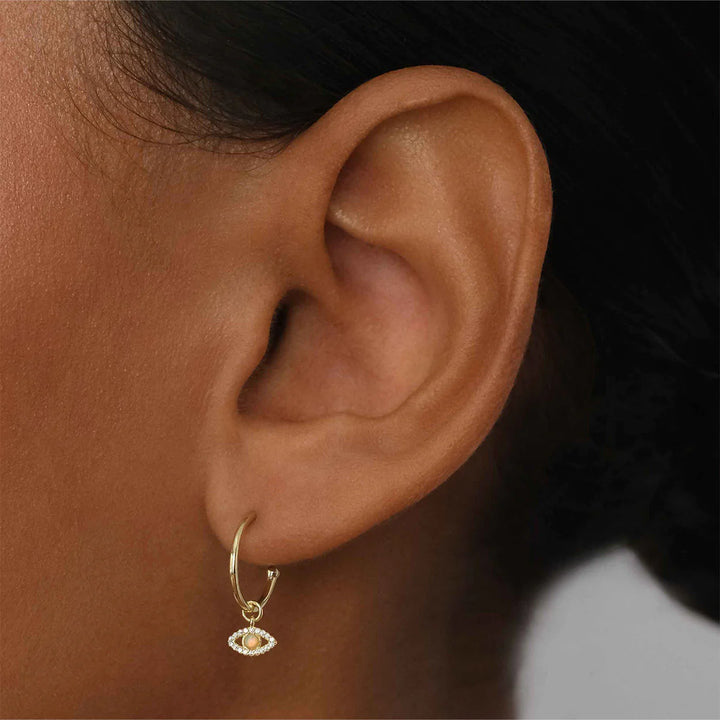 By Charlotte Eye of Intuition Hoops - 18k Gold Vermeil