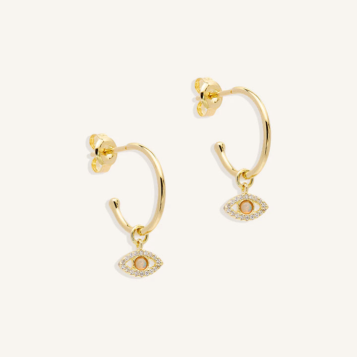 By Charlotte Eye of Intuition Hoops - 18k Gold Vermeil