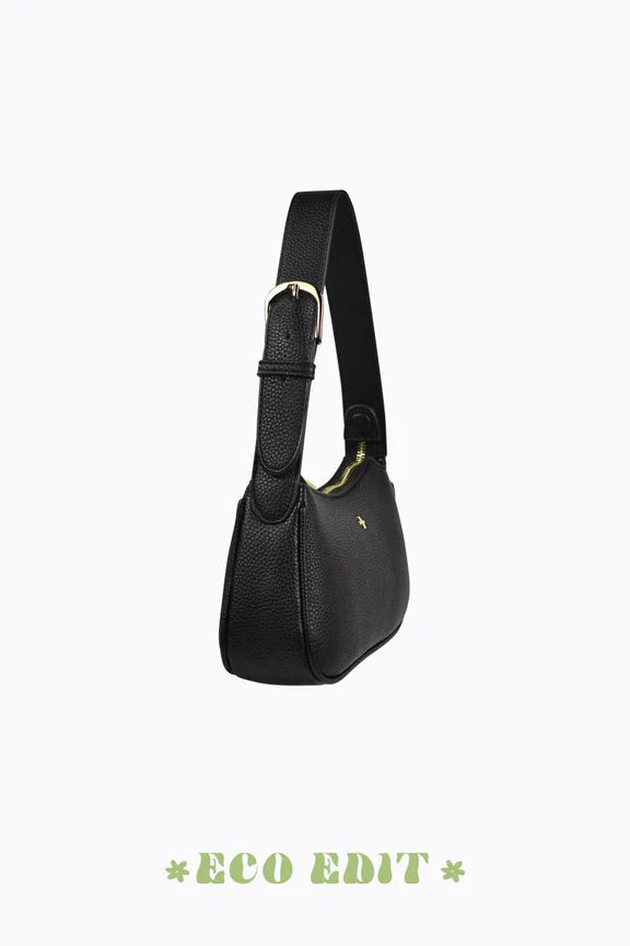 Peta + Jain Gabi Small Shoulder Bag - Black Pebble Gold