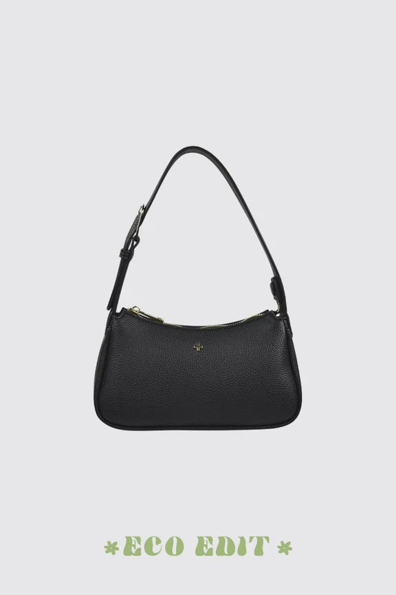 Peta + Jain Gabi Small Shoulder Bag - Black Pebble Gold