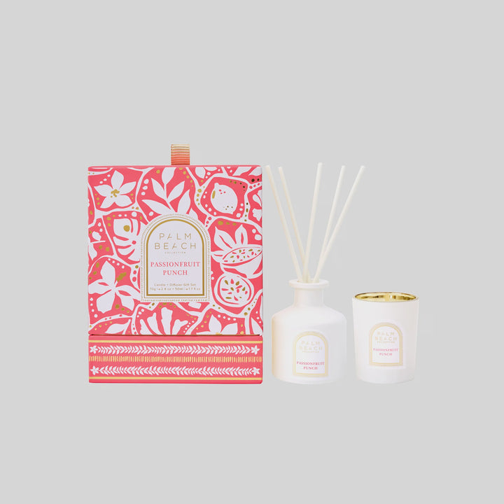Palm Beach Collection Mini Candle & Diffuser Set - Passionfruit Punch