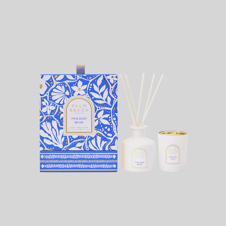 Palm Beach Collection Mini Candle & Diffuser Set - Twilight Musk