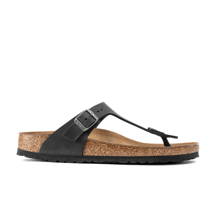 Birkenstock Gizeh Black Oiled Leather Regular