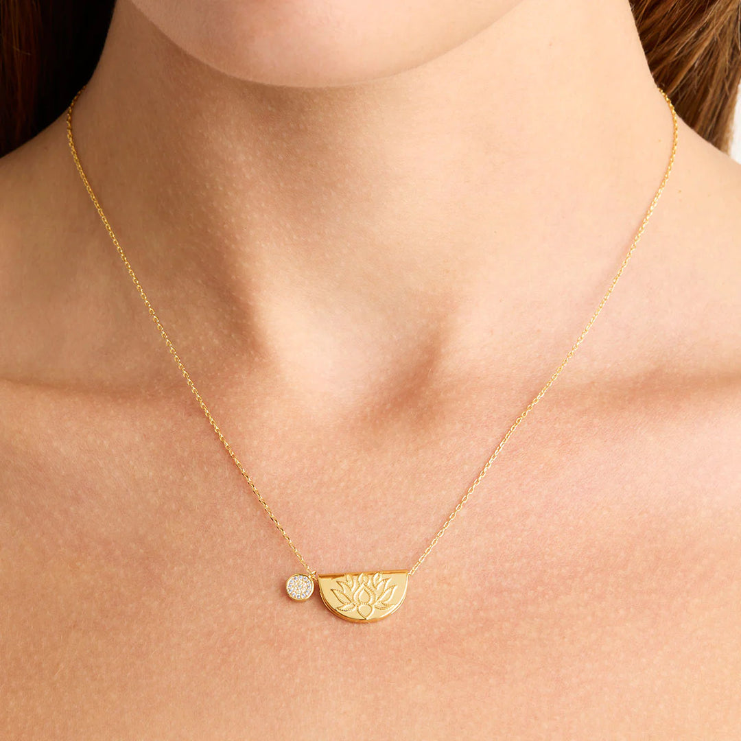 By Charlotte Lucky Lotus Necklace - 18k Gold Vermeil