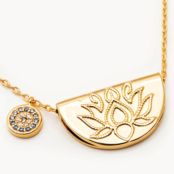 By Charlotte Lucky Lotus Necklace - 18k Gold Vermeil