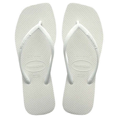 Havaianas Slim Square Solid Female Thongs - White