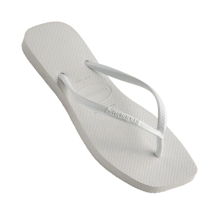 Havaianas Slim Square Solid Female Thongs - White
