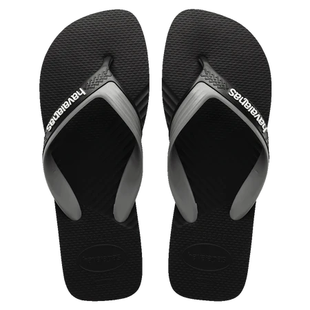 Havaianas Dual Male Thongs - Black/Steel Grey