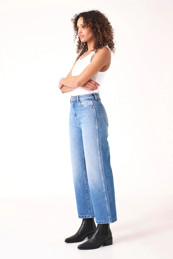 Rolla's Heidi Ankle Jean - Recycle Blue - Mid Vintage Blue