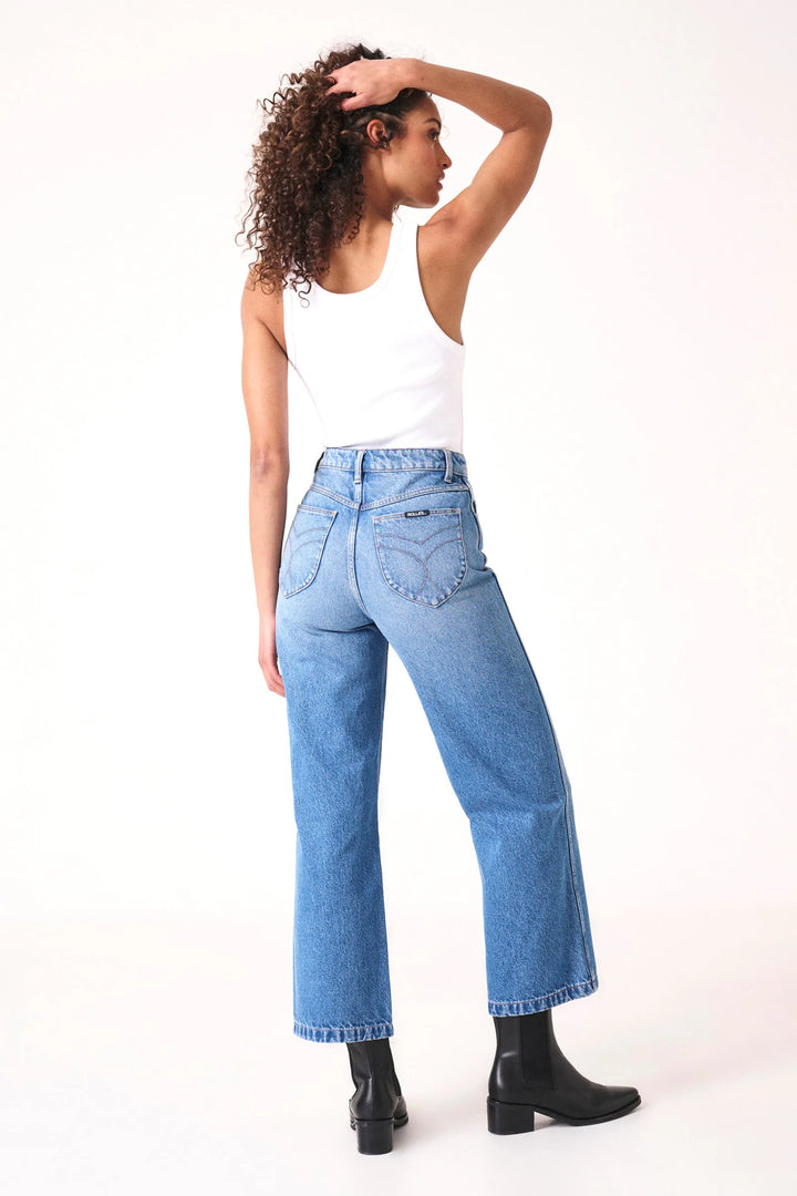 Rolla's Heidi Ankle Jean - Recycle Blue - Mid Vintage Blue