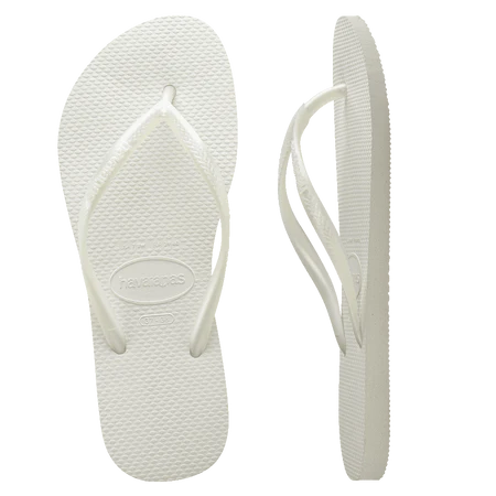 Havaianas Slim Female Thongs - Metallic White