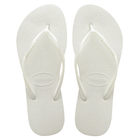 Havaianas Slim Female Thongs - Metallic White