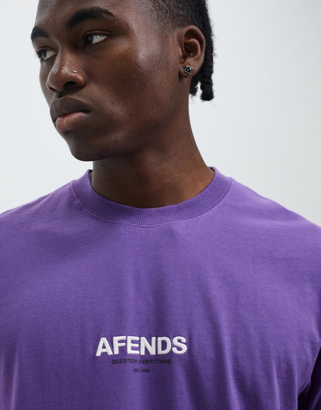 Afends Vinyl Recycled Retro Fit Tee - Faded Purple