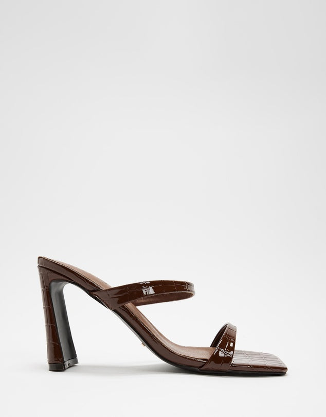 Billini Izalia Heel - Chocolate Patent Croc